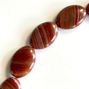 As Low As $2 Dark Amber Hurricane Oval Czech Glass Beads 16mmx12mm (8)